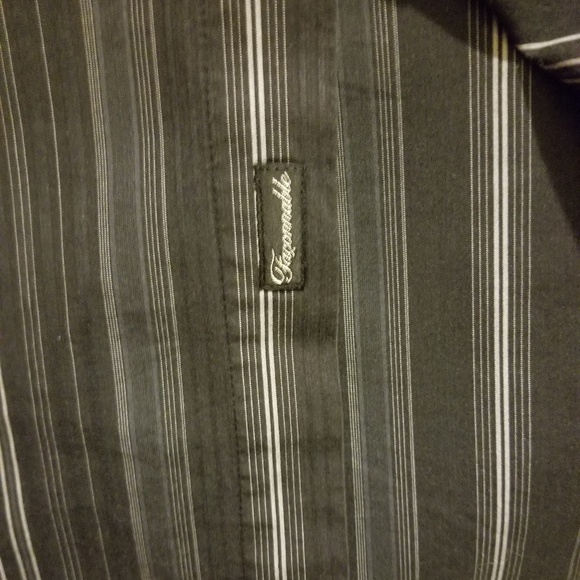 Façonnable Men's Black Striped Dress Shirt - Picture 5 of 6
